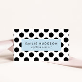 Polka Dots, Polka Dot Pattern, Black and White Visitekaartje