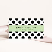 Polka Dots, Polka Dot Pattern, Black and White Visitekaartje