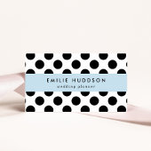 Polka Dots, Polka Dot Pattern, Black and White Visitekaartje