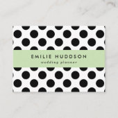 Polka Dots, Polka Dot Pattern, Black and White Visitekaartje (Voorkant)