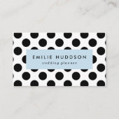 Polka Dots, Polka Dot Pattern, Black and White Visitekaartje (Voorkant)