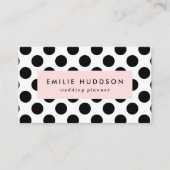 Polka Dots, Polka Dot Pattern, Black and White Visitekaartje (Voorkant)