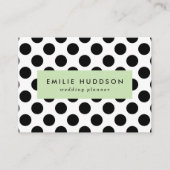 Polka Dots, Polka Dot Pattern, Black and White Visitekaartje (Voorkant)