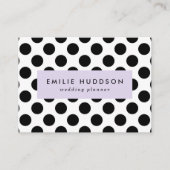 Polka Dots, Polka Dot Pattern, Black and White Visitekaartje (Voorkant)