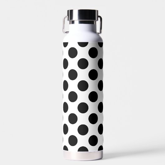 Polka Dots, Polka Dot Pattern, Black and White Waterfles (Voorkant)