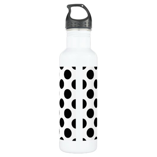 Polka Dots, Polka Dot Pattern, Black and White Waterfles (Achterkant)