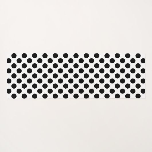 Polka Dots, Polka Dot Pattern, Black and White Yogamat (Achterkant (horizontaal))