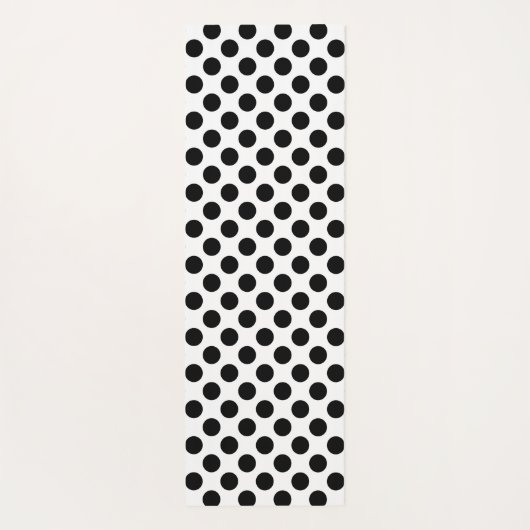 Polka Dots, Polka Dot Pattern, Black and White Yogamat (Achterkant)