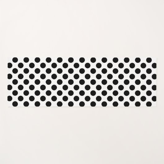 Polka Dots, Polka Dot Pattern, Black and White Yogamat (Voorkant (horizontaal))