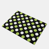 Polka Dots, Polka Dot Pattern, Green, Black Deurmat (Schuin)