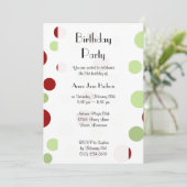 Polka Dots, Polka Dot Pattern, Stippen, Birthday Kaart (Staand voorkant)