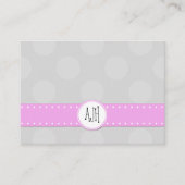 Polka Dots, Polka Dot Pattern, Stippen, Blue, Grey Visitekaartje (Voorkant)