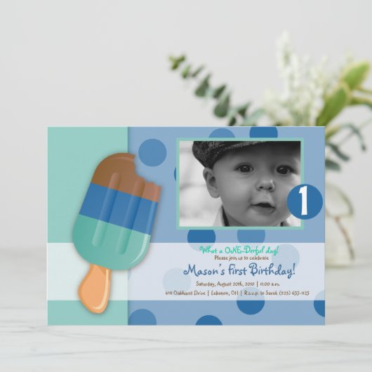 Polka Dots & Popsicles Kaart (Staand voorkant)