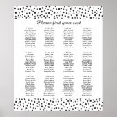 Polka Dots. Poster voor zwarte en witte zitplaatse (Voorkant)
