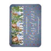 Polka Dots Pre-K Afstuderen 3 Foto's Textieltextie Magneet (Verticaal)