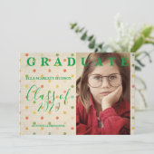 Polka Dots Pre-K Graduate Photo Textile Texture (Staand voorkant)