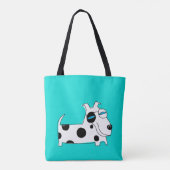 Polka Dots Puppy Canvas tas (Achterkant)