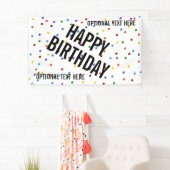 Polka Dots Rainbow Happy Birthday Party Spandoek (Insitu)