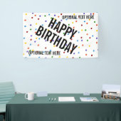 Polka Dots Rainbow Happy Birthday Party Spandoek (Beurs)
