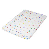Polka Dots Rainbow op White Badmat (Gekanteld)