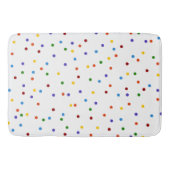 Polka Dots Rainbow op White Badmat (Voorkant)