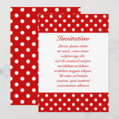 Polka Dots Red + aangepaste kleur Kaart (Voorkant / Achterkant)