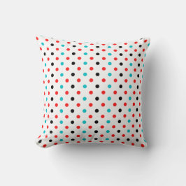 Polka Dots Red Blue Black Polka Dots Pattern Kussen