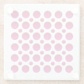 Polka Dots Red Gradient Glazen Onderzetter (Achterkant)