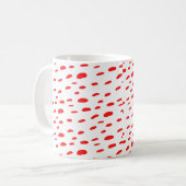 Polka Dots Red Polka Dots Dalmatian Pattern Koffiemok (Voorkant links)