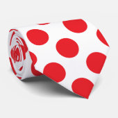 Polka Dots Red Stropdas (Opgerold)