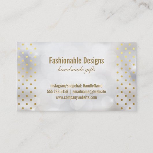 Polka Dots | remachtergrond Visitekaartje (Achterkant)