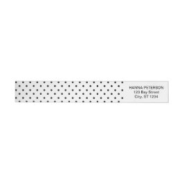Polka dots retour adres wrap label