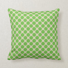 Polka Dots Revisable Green op elke kleur 2 in 1 Kussen
