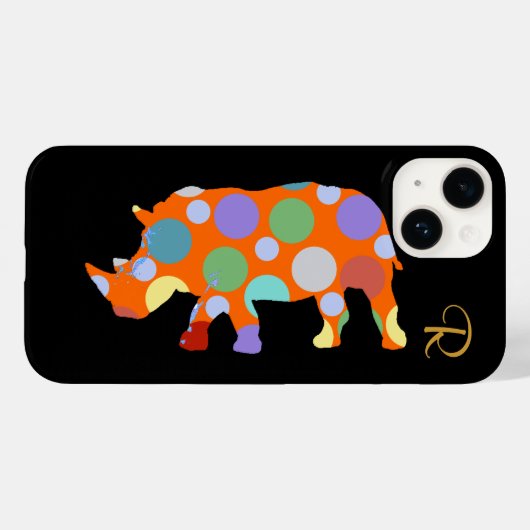 Polka Dots Rhino Case-Mate iPhone Case (Achterkant (horizontaal))