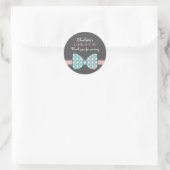 Polka Dots Ribbon Bow Stropdas Dank u Sticker (Tas)