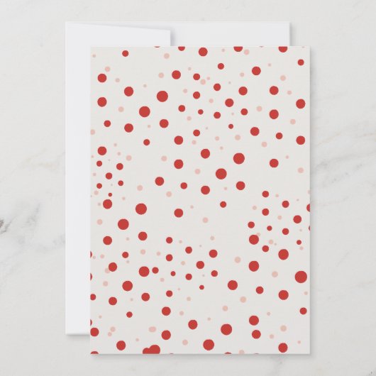 Polka Dots Rode Ballon Klaar om te Poppen Kaart (Achterkant)