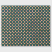 Polka Dots Roos Gouden Blush Blauwgroen Groene Geo Cadeaupapier (Vlak)