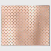 Polka Dots Roos Gouden Blush Elegant Blush Powder Cadeaupapier (Vlak)