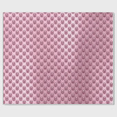 Polka Dots Roos Gouden Blush Parels Roze Mauve Cadeaupapier (Vlak)