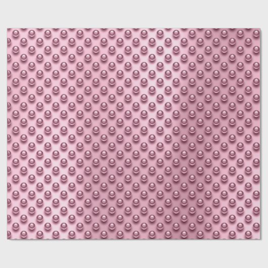 Polka Dots Roos Gouden Blush Parels Roze Mauve Cadeaupapier (Vlak)
