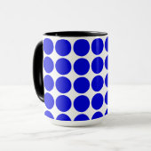 Polka Dots -Royal Blue Mok (Voorkant links)