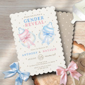 Polka Dots Roze Blauwe Bow Melk Flesje Geslacht On Kaart
