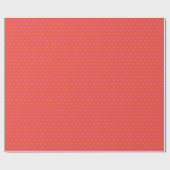 Polka Dots Roze en rood Sinaasappel monogram Cadeaupapier (Vlak)
