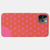 Polka Dots Roze en rood Sinaasappel monogram Case-Mate iPhone Case (Achterkant (horizontaal))