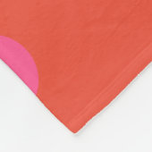 Polka Dots Roze en rood Sinaasappel monogram Fleece Deken (Hoek)