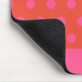 Polka Dots Roze en rood Sinaasappel monogram Muismat (Hoek)