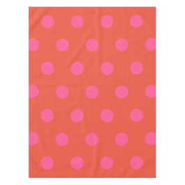 Polka Dots Roze en rood Sinaasappel monogram Tafelkleed