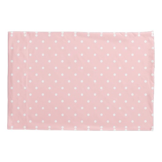 Polka Dots Roze en Wit Schattige Modern Pattern Kussensloop (Achterkant)