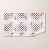 Polka Dots Roze Flamingo patroon Bad Handdoek (Handdoek)