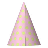 Polka dots roze groen feesthoedjes (Achterkant)